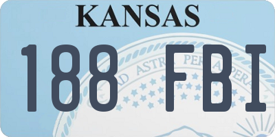 KS license plate 188FBI