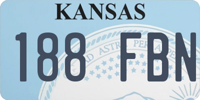 KS license plate 188FBN