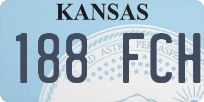 KS license plate 188FCH