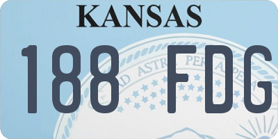 KS license plate 188FDG