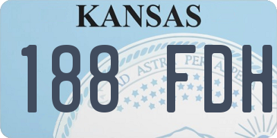 KS license plate 188FDH