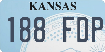 KS license plate 188FDP