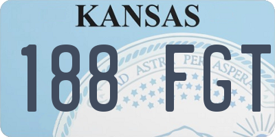KS license plate 188FGT
