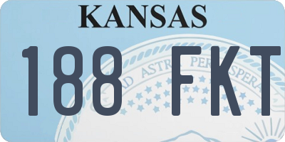 KS license plate 188FKT
