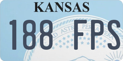 KS license plate 188FPS