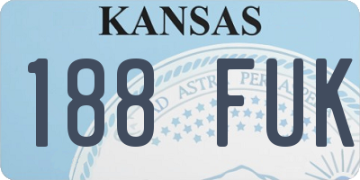 KS license plate 188FUK