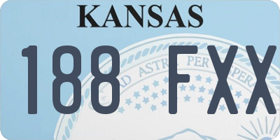 KS license plate 188FXX