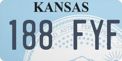 KS license plate 188FYF