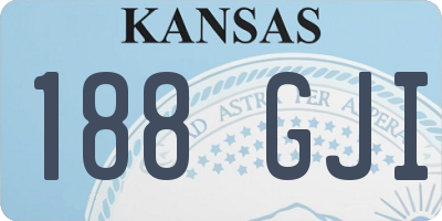 KS license plate 188GJI