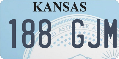 KS license plate 188GJM