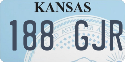 KS license plate 188GJR