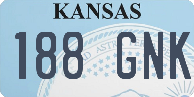KS license plate 188GNK