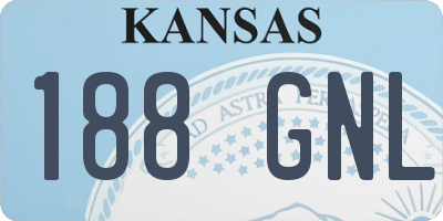 KS license plate 188GNL