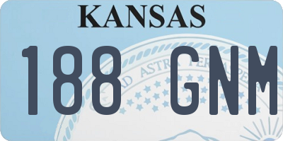 KS license plate 188GNM