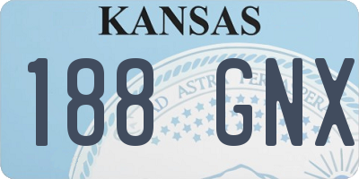 KS license plate 188GNX