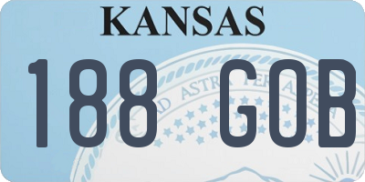KS license plate 188GOB