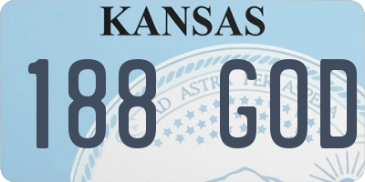 KS license plate 188GOD