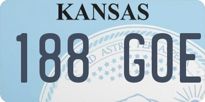 KS license plate 188GOE