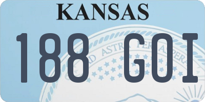 KS license plate 188GOI