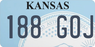KS license plate 188GOJ