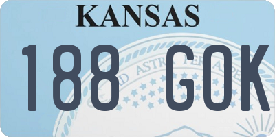 KS license plate 188GOK