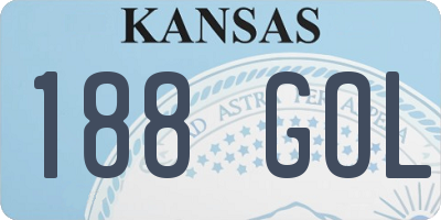 KS license plate 188GOL