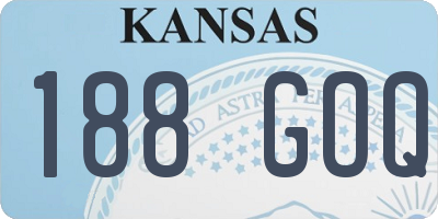 KS license plate 188GOQ