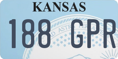 KS license plate 188GPR
