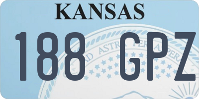 KS license plate 188GPZ