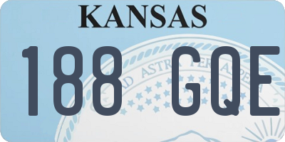 KS license plate 188GQE