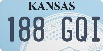 KS license plate 188GQI