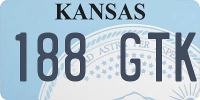 KS license plate 188GTK