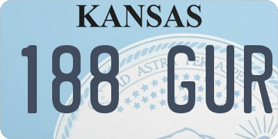 KS license plate 188GUR