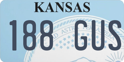 KS license plate 188GUS