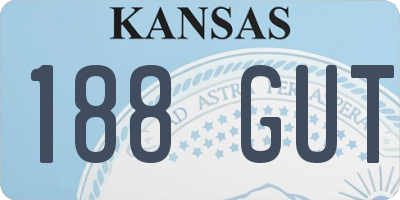 KS license plate 188GUT