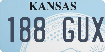 KS license plate 188GUX