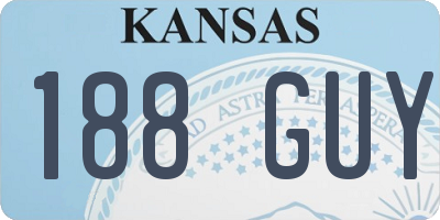 KS license plate 188GUY