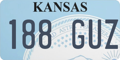 KS license plate 188GUZ