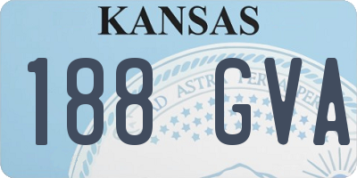 KS license plate 188GVA