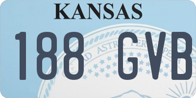 KS license plate 188GVB