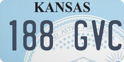 KS license plate 188GVC