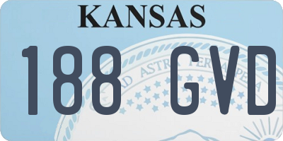 KS license plate 188GVD