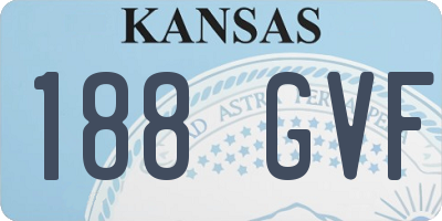KS license plate 188GVF