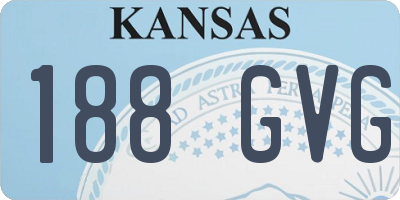 KS license plate 188GVG