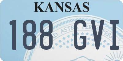 KS license plate 188GVI