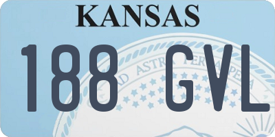 KS license plate 188GVL