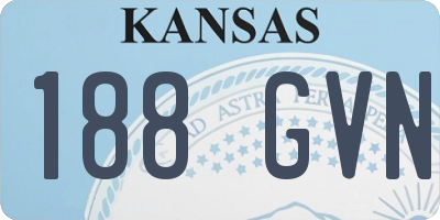 KS license plate 188GVN
