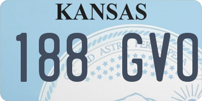 KS license plate 188GVO