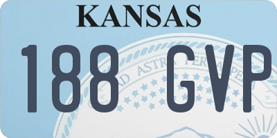 KS license plate 188GVP