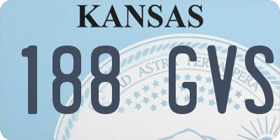 KS license plate 188GVS